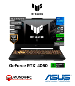 LAPTOP ASUS TUF GAMING F15 FX507W-LP142 INTEL CORE i7-13620H, VIDEO RTX 4060 DE 8GB, RAM DRR5 16GB, SSD 1TB, PANTALLA 15.6 FHD, WIN 11, TECLADO ESPAÑOL.