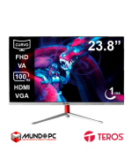 Monitor TE-2402S, 23.8″ Curvo TEROS FHD VA, 100Hz, 1ms, HDMI, VGA, Negro